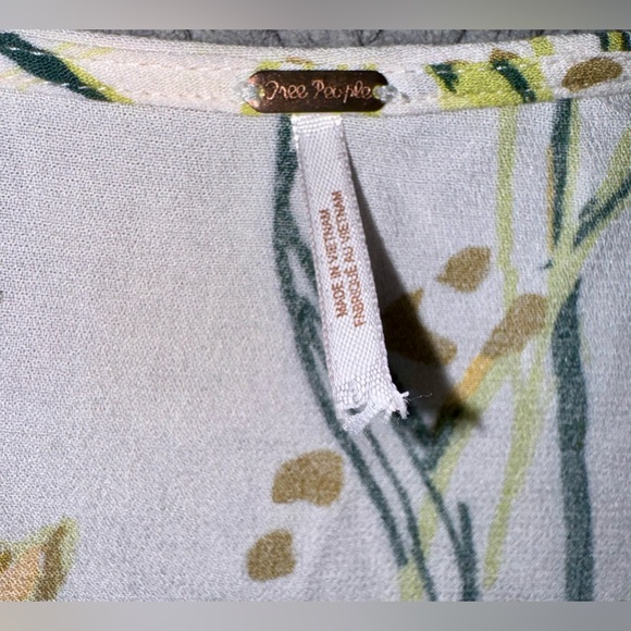 Free People Boho Bella Floral Print Bell Sleeve Tunic Top Dress L? No Tag - Picture 6 of 11